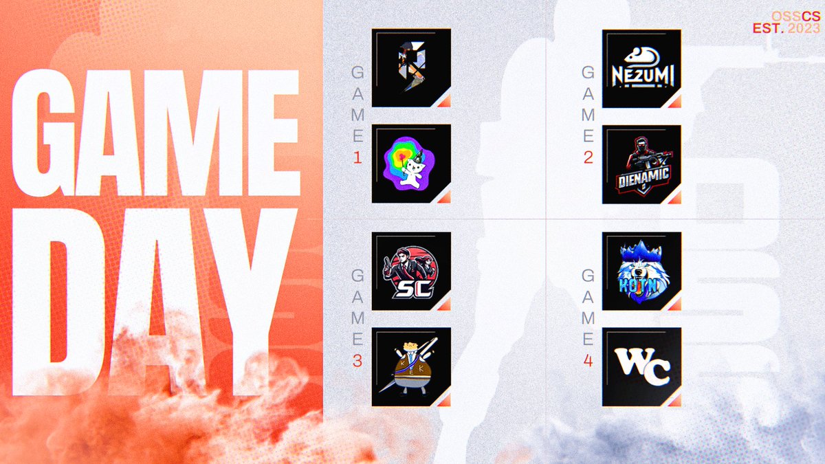 OSSCSLeague's tweet photo. Matches Tonight (EST) 1/2
@PRSGamingGG vs #DarkWizardLords 9:00PM
#Nezumi vs #DIEnamic 9:00PM
#MockCrunchers vs #SwingersClub 9:00PM
#KOTN vs #WiffCheck 9:30PM
#OSSCS https://t.co/kjBu5KqOPo