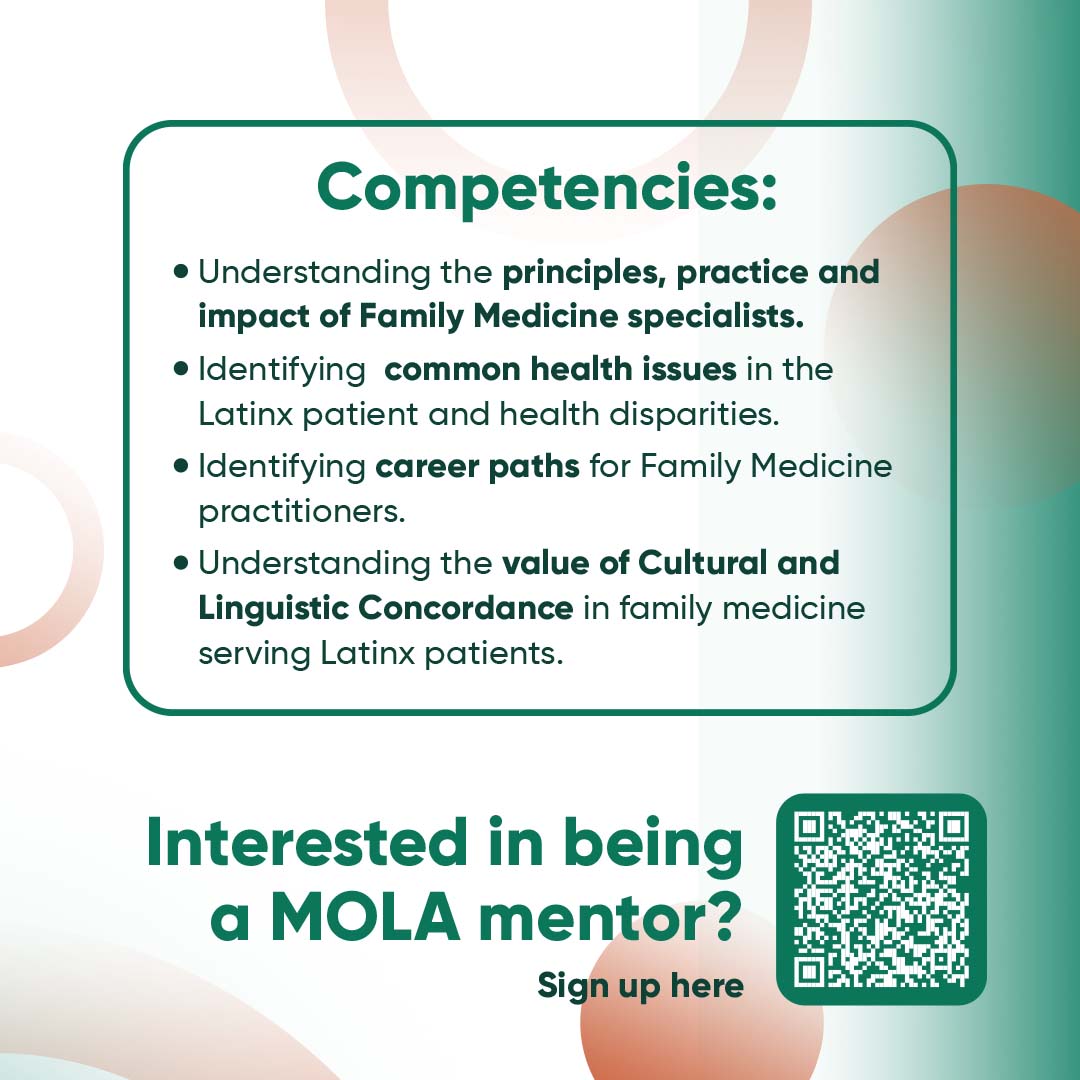 chicagomola's tweet image. Don't miss this MOLA talk: "Family Medicine as a Career Path." We look forward to seeing you on January 9th📅
Register here: bitly.ws/37nma

#molahealth #mentorship #academicpathways