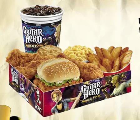 THWACKIFY's tweet photo. guys will see a 2009 guitar hero meal from kfc and just say "hell yeah" https://t.co/CSDW1IqNBi