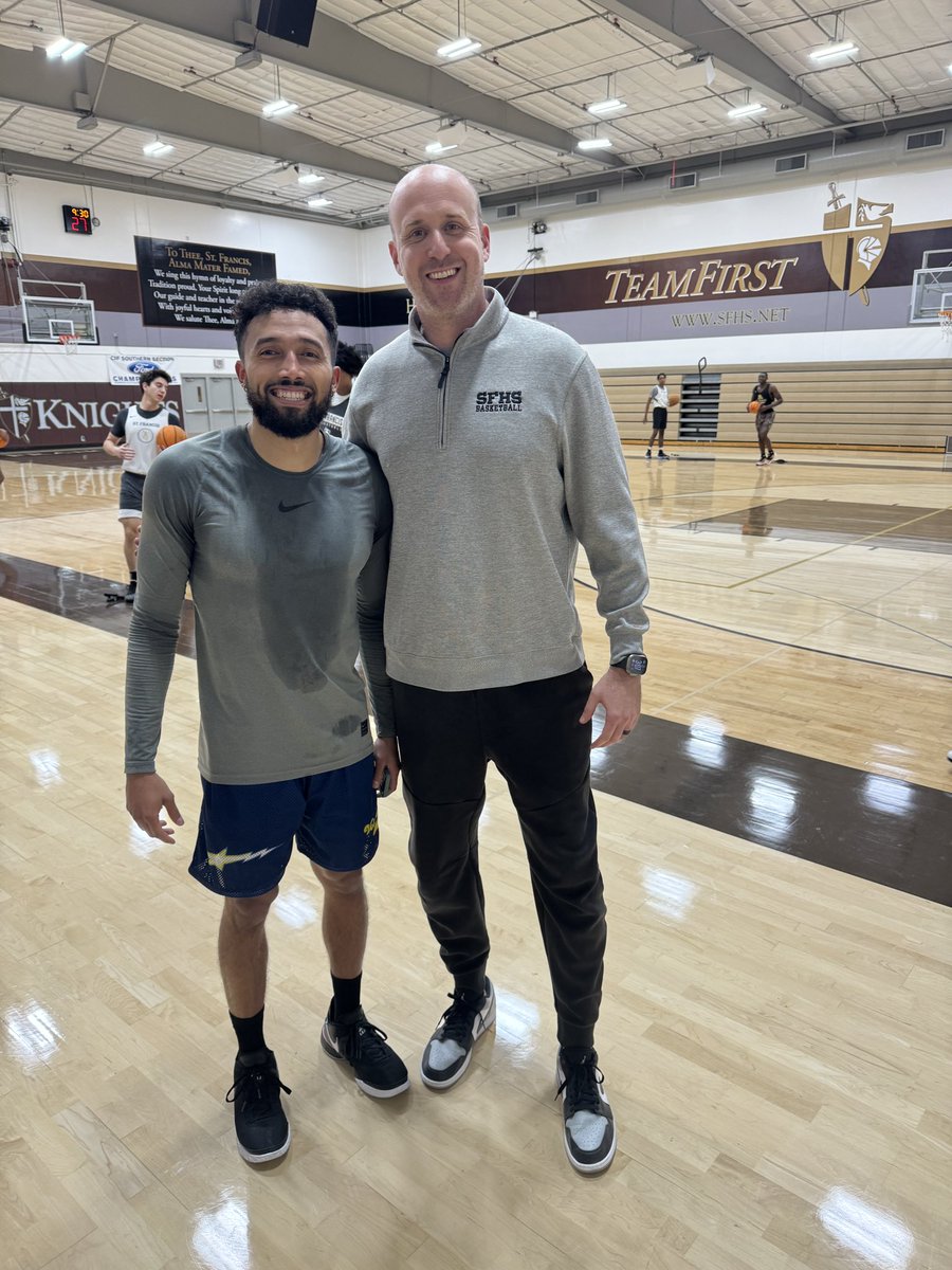 Always the best when your former players come in and get in some work. Wouldn’t be where I am in my life if it wasn’t for this guy. Great seeing you <a href="/jmartin_3695/">JMart</a>