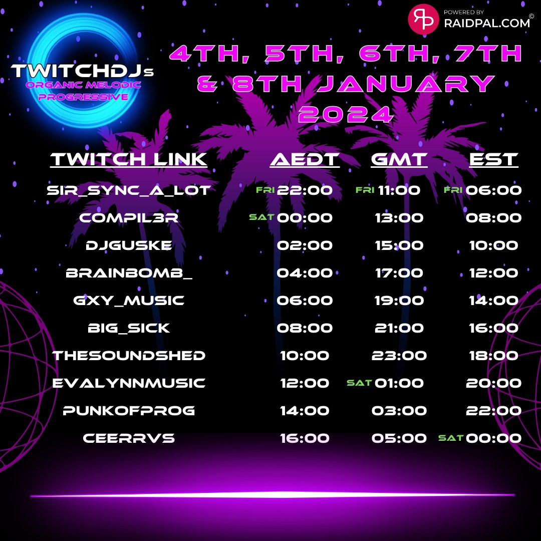 EvaLynnMusic's tweet photo. Tomorrow I'm making history because I'll be DJing the slowest BPM i will ever DJ with some Organic House going at 121bpm🫢 that's right, an Organic House stream is coming tomorrow (January 5) so make sure to check it out! From 8pm - 10pm EST (1am - 3am GMT) on my tw!tch channel! https://t.co/E216RBpVSi