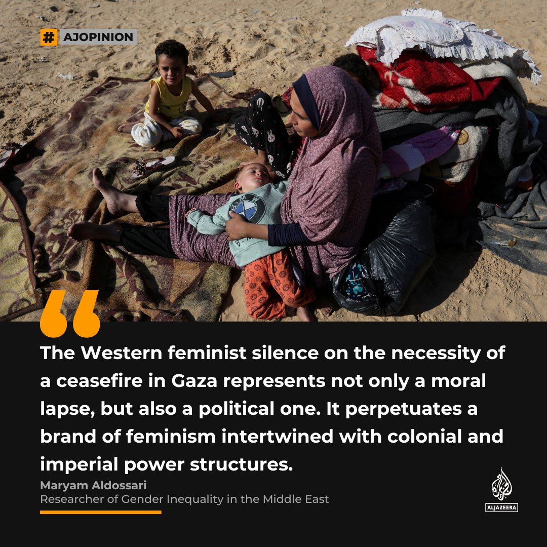 AJEnglish's tweet photo. For feminists, silence on Gaza is no longer an option — #AJOpinion by @maryam_dh.

🔗: https://t.co/mI43oQvt2W https://t.co/LzVSnXfSRM