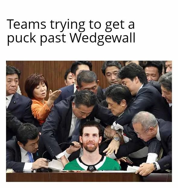 sassysorciere's tweet photo. In #Wedgewall we trust #TexasHockey https://t.co/xedupVkJWg