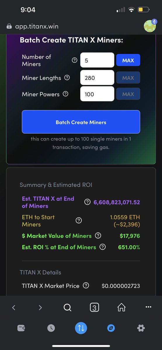 PjdubluLLY's tweet photo. Bam! Did you know Jan. 14th is the last day to max out mining the 280day tRank bonus? I dropped another 5 max 280’s in to plump up my October harvest.🤑. I ⛏️#TitanX to #BuildOnTitanX  cause I’m #InItToOwnIt https://t.co/GWT3IqvW7t