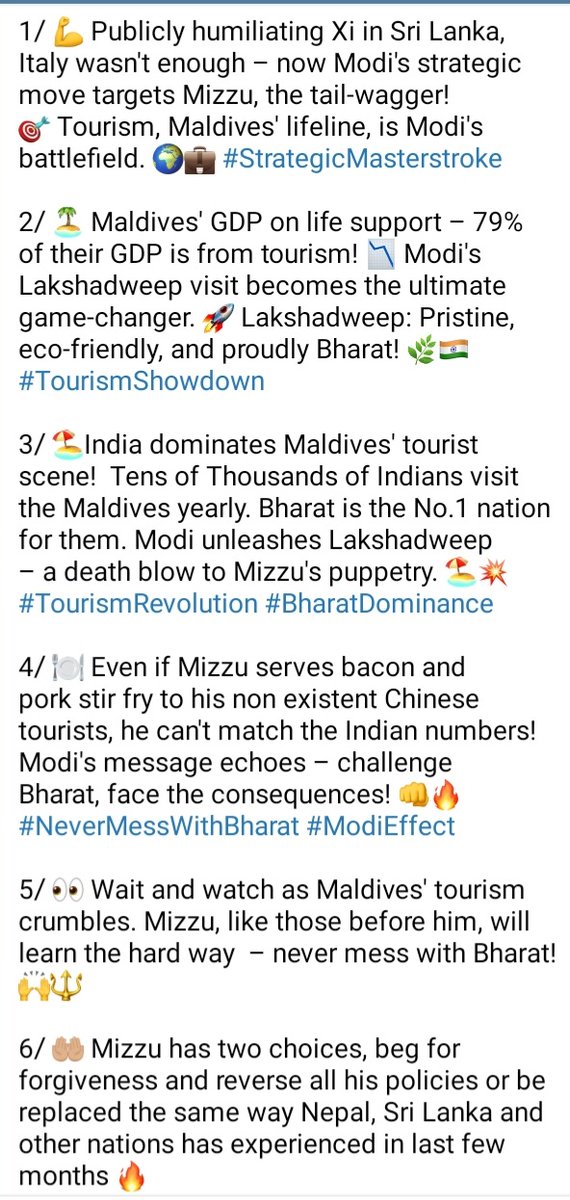 @Being_Humor After outsmarting Xi with Sri Lanka, Modi sets sights on Maldives' puppet, Mohamed Mizzu! 

 #StrategicMasterstroke
 #TourismRevolution 
 #NeverMessWithBharat
Source: Arun Pudur