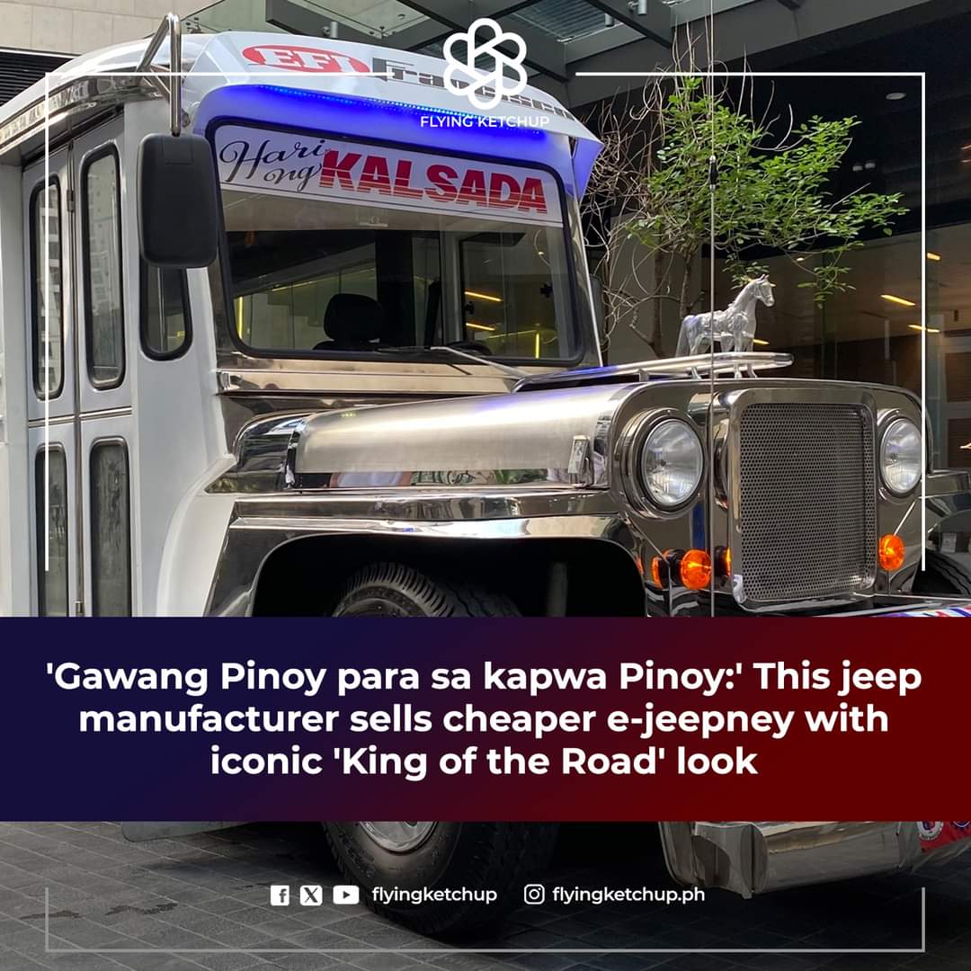 ALPH4X0MEGA's tweet photo. Elmer Francisco, the owner of Francisco Motors, said the cost for the first 1,000 units of their proposed electric jeep is P985,000 each!
#YesToJeepneyPhaseout
#YesToPUVModernization https://t.co/ePv6WRw8Nh