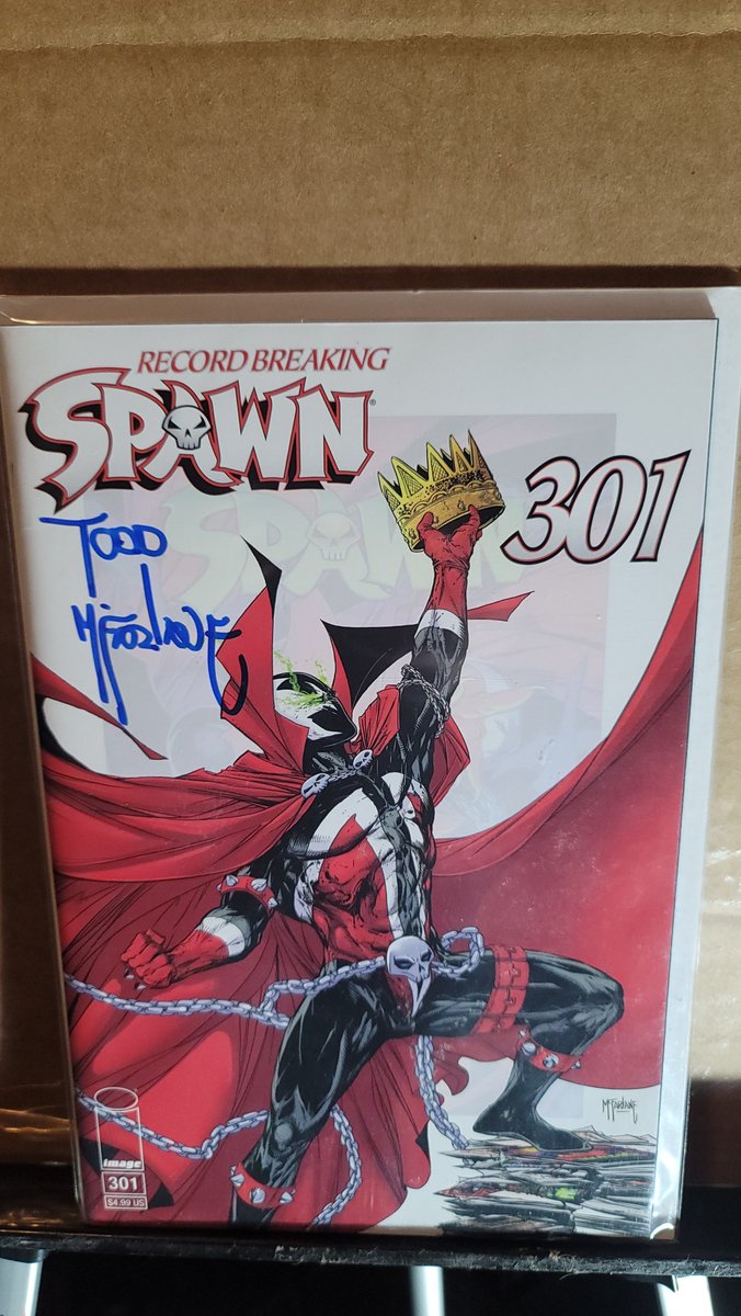 JayKillXRP's tweet photo. My 4 🔥 signed @Todd_McFarlane #Spawn books so far and a #AmazingSpiderMan #302 plus a Baseball on the way 🔥 Too cool #Oddkey #McFarlaneDigital #ToddMcFarlane #Comiccon2023 https://t.co/aiu6SEK525