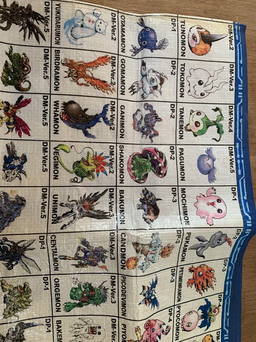 子供の頃使ってたデジモンのレジャーシート これで学校の遠足とか行っていた