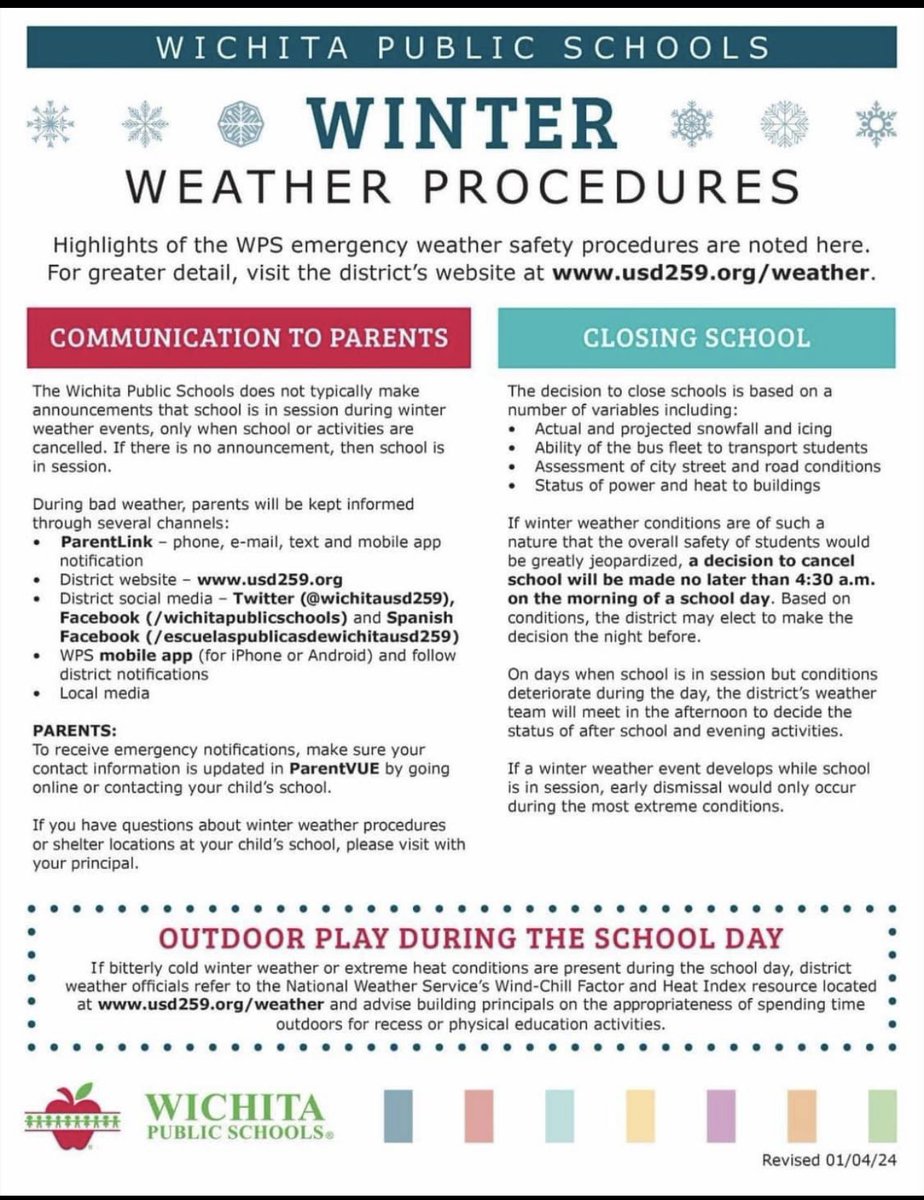 WPS Winter Weather Procedure.
