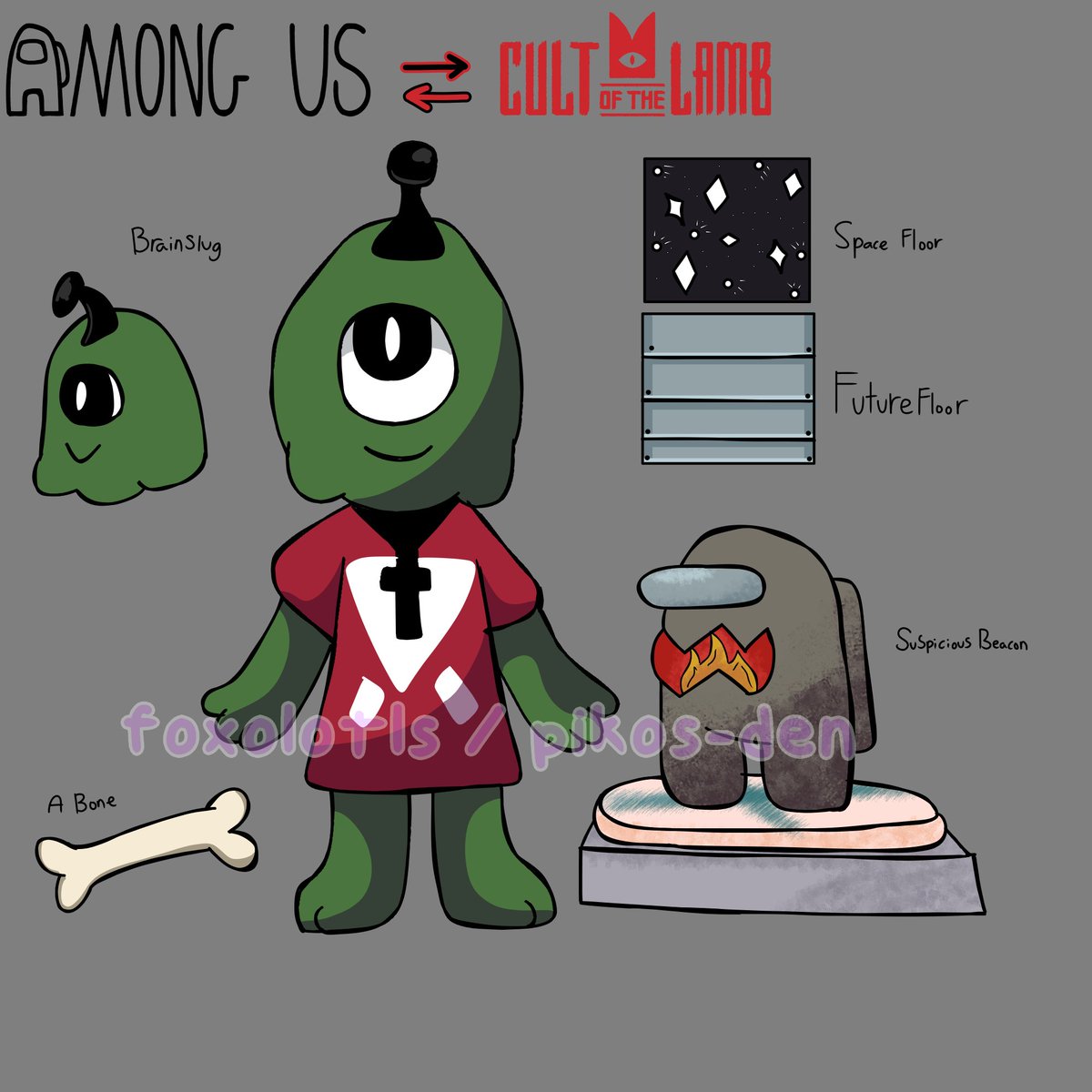 foxolotls_old's tweet photo. imagining a crossover...
#AmongUs  #CultoftheLamb https://t.co/npYqmBsCZb