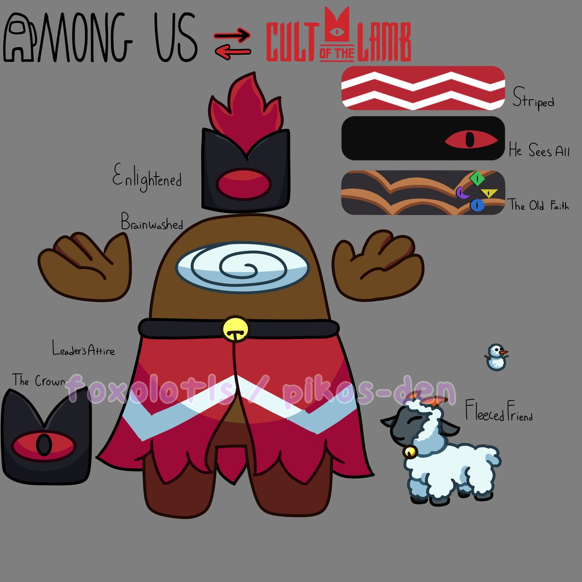 foxolotls_old's tweet photo. imagining a crossover...
#AmongUs  #CultoftheLamb https://t.co/npYqmBsCZb