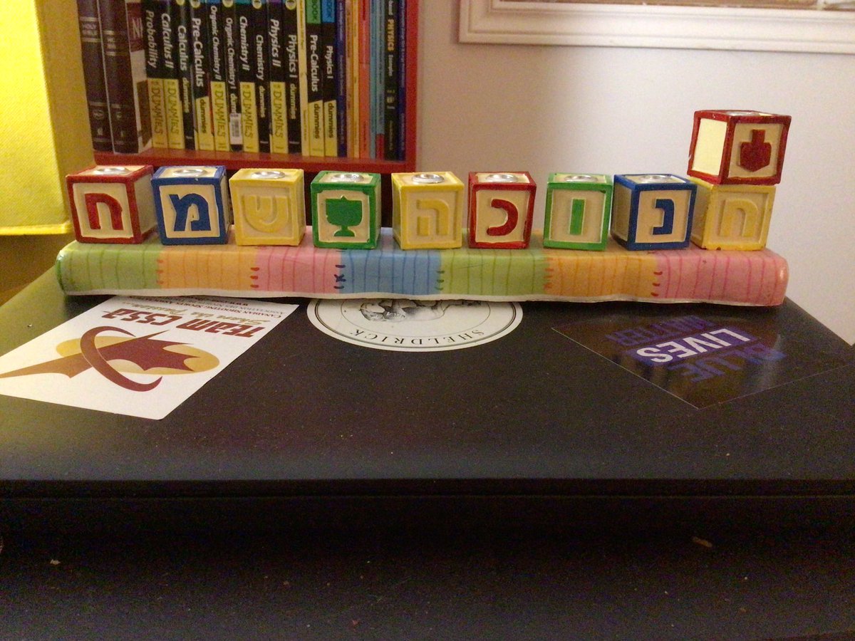 AbsoluTilly's tweet photo. @Chabad I just received my very First Menorah, so I’ll be ready for NEXT Hannukah with an OFFICIAL Menorah, instead of the candles I had to line up, THIS year.

My QUESTION is: There are 9 candle holders, so WHICH is the FIRST ONE I’m supposed to light first, here? Confused. https://t.co/dvuDRnSsNd