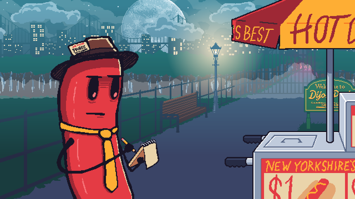 xtrashclub's tweet photo. Hi! Development news has been a little slow lately, so here's some concept art!
#gamedev #hotdogreporter #pixelart https://t.co/ghfR89xB0A