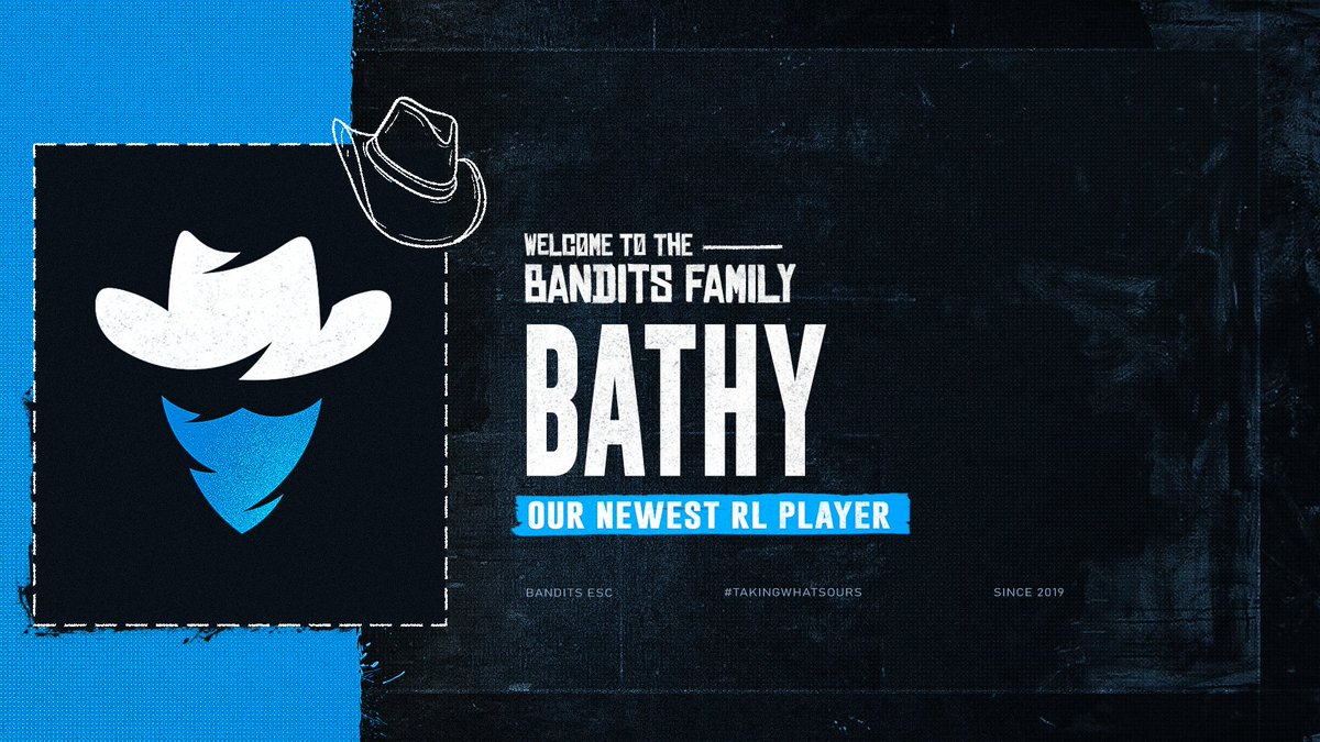 Bandits ๐ค (@banditsesc) on Twitter photo ๐ค Announcement ๐ค
We are excited to announce our new 3rd for our RL team. please help us welcome <a href="/BathTubRL/">Bathy</a> to the lineup!
#TakingWhatsOurs | <a href="/JUICDenergy/">JUICD Energy</a> | <a href="/hypadz/">Hypadz Au</a> | <a href="/OSES_AU/">One Stop Esports Shop</a> ๐ค Announcement ๐ค
We are excited to announce our new 3rd for our RL team. please help us welcome <a href="/BathTubRL/">Bathy</a> to the lineup!
#TakingWhatsOurs | <a href="/JUICDenergy/">JUICD Energy</a> | <a href="/hypadz/">Hypadz Au</a> | <a href="/OSES_AU/">One Stop Esports Shop</a>