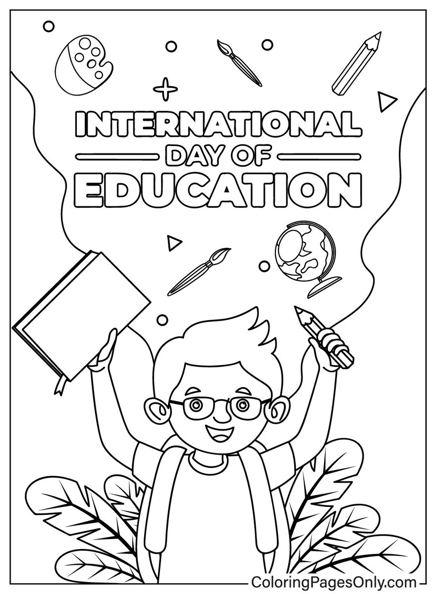 📚 International Day of Education Coloring Pages! 🖍️  https://t.co/LE8OdP0wIA #internationaldayofeducation #education #boy #girl  #Coloringpagesonly #coloringpages #ColoringBook #art #sketch #drawing #draw  #coloring #USA #trend #Trending #Twitter #TwitterX, image size:880x1200