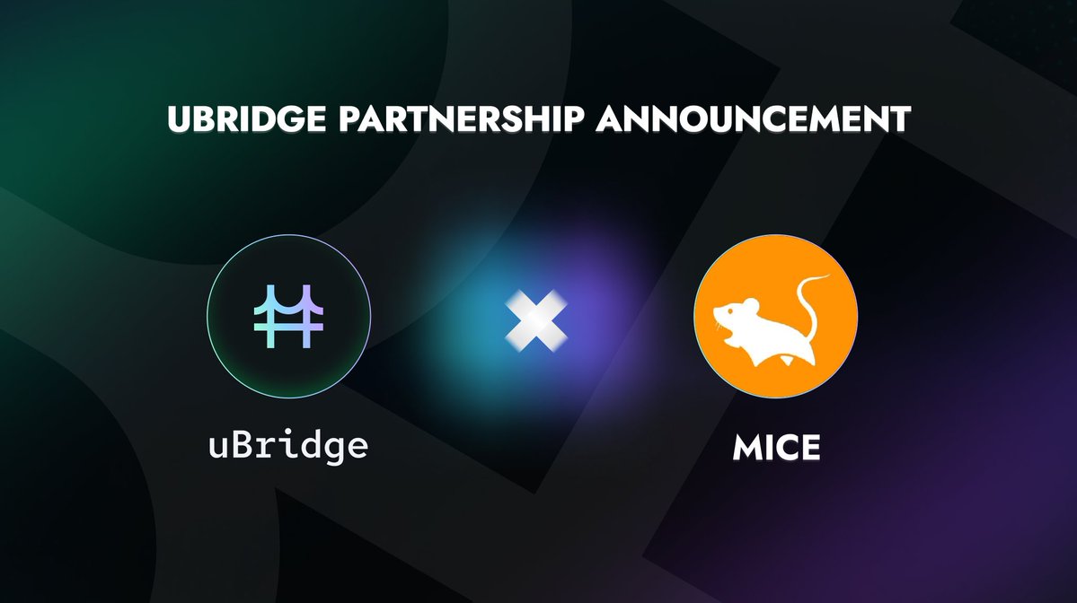 uBridgeOfficial's tweet photo. 🚀 Join the $mice legion!

Thrilled to partner with @Mice_Brc20 for a new era in #DeFi.

#uBridge is set to supercharge $mice with unprecedented liquidity.

To the moon we go! 🐁💫 https://t.co/C3yvSxjcDK