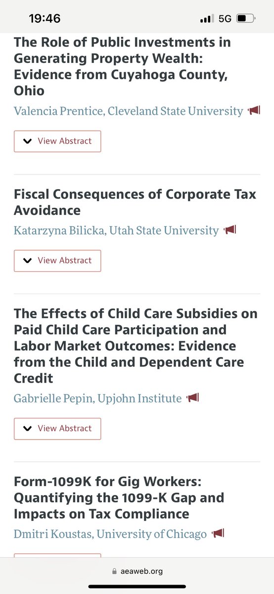If you’re around San Antonio for #ASSA2024 come and see a wonderful session on taxes organised by @nomadj1s with presentations from Valencia Prentis, @GabriellePepin and @dkoust! Hopefully see you on Friday at 10.15am!