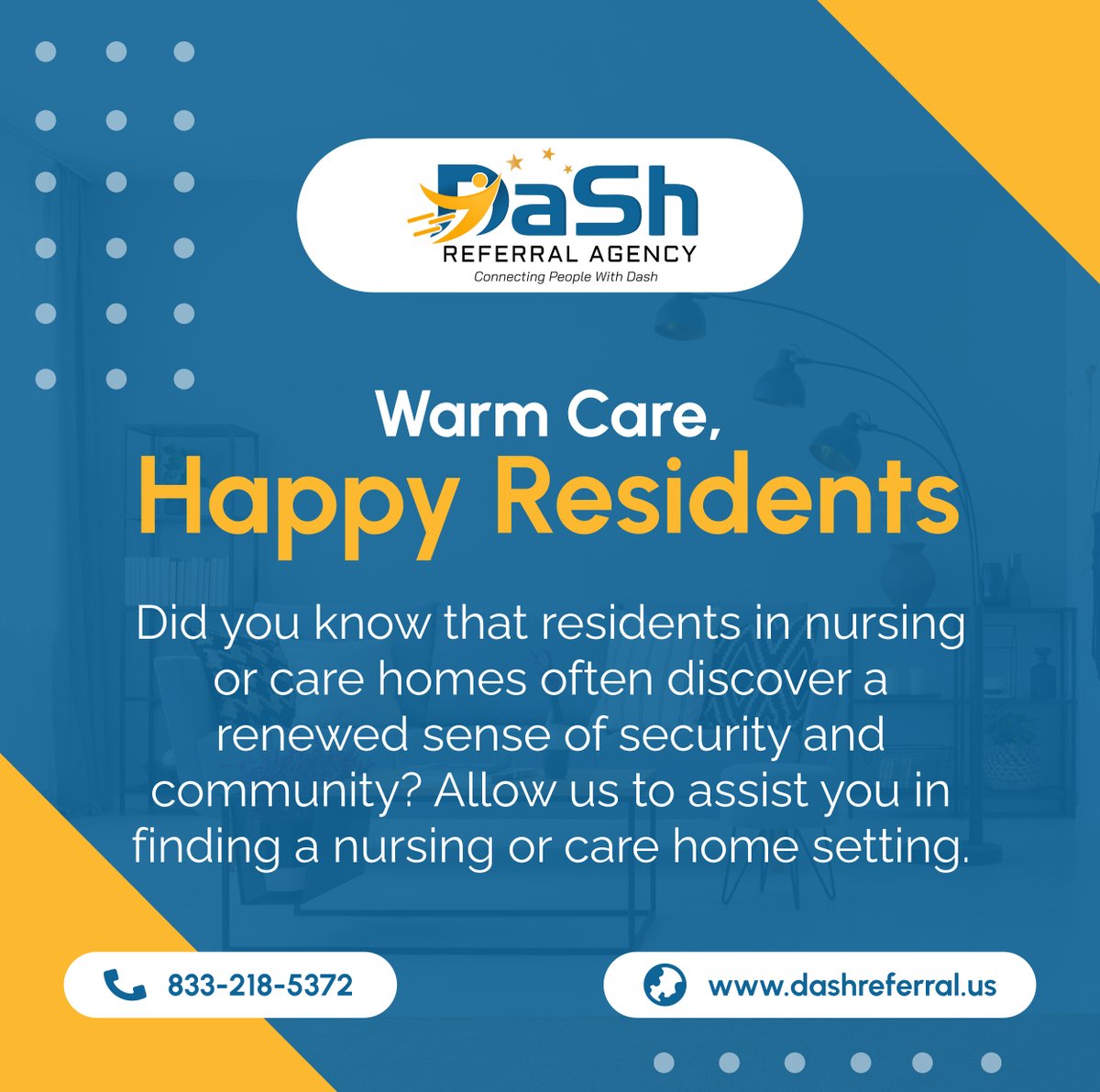 dashreferralagy's tweet photo. Our referral agency is here to guide you through finding a place that not only meets your care requirements but also provides a supportive and compassionate environment.

#IrvineCA #DashReferralAgency #HappyResidents https://t.co/24k5dBzYp5