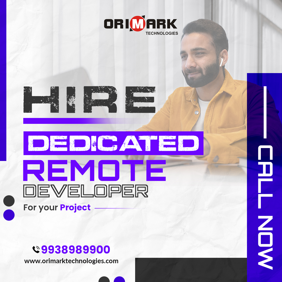 OrimarkTech's tweet image. Seeking skilled developers to enhance your projects? Orimark Technologies offers dedicated remote developers from around the world, ready to seamlessly collaborate on your initiatives.Reach out to us today at 9938989900.
#OrimarkTechnologies #RemoteDevelopers