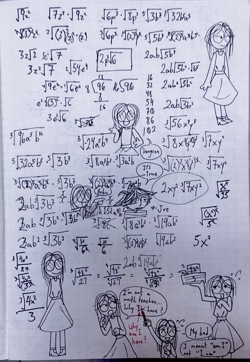 Rpcsa8's tweet image. #clownsbasics #abibaz #bbieal #aewvs #baldinasbasics #joesbasics

BBAU doodles in my math notebook, I forgot they were here. (feat. shitty language skills)