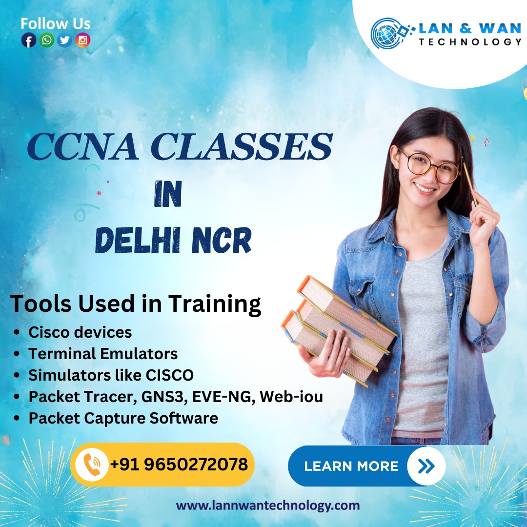 LanandWantech's tweet image. LAN &amp;amp; WAN technology offer the best CCNA Classes in Delhi NCR to young aspiring students who want to build a career in CCNA. For More Information contact us at +91 9650272078.

#CCNAclassesInDelhiNCR #CCNAInDelhiNCR #NetworkingCertification #CiscoCertification #lannwantechnology