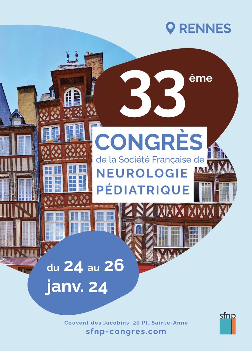 CHU de Rennes (@churennes) on Twitter photo 33e édition du congrès de la Société Française de Neurologie Pédiatrique
📅24 au 26/01/2024
📍 <a href="/LeCouventRennes/">Le Couvent Rennes</a>
Symposiums, actualités scientifiques, communications orales... sont au programme avec pour fil conducteur la « relation de soins ».
➕d'infos : sfnp-congres.com 33e édition du congrès de la Société Française de Neurologie Pédiatrique
📅24 au 26/01/2024
📍 <a href="/LeCouventRennes/">Le Couvent Rennes</a>
Symposiums, actualités scientifiques, communications orales... sont au programme avec pour fil conducteur la « relation de soins ».
➕d'infos : sfnp-congres.com