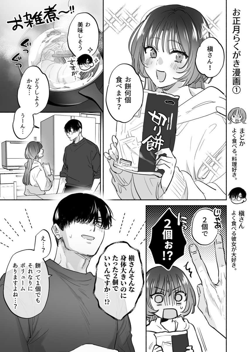 お正月らくがき漫画(えっちな漫画のキャラの日常編) 