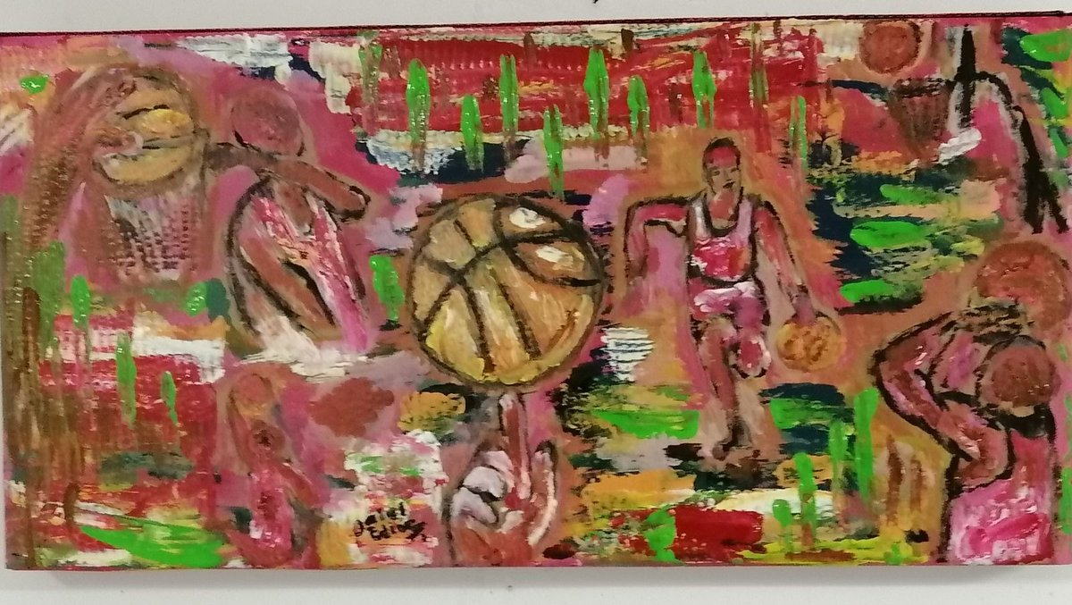 'Basketball' Recycling art and acrylic painting on shipping carton 35x75 cm, by jaleledineart.
#art #dailyart #artwork #jaleledineart #acrylicpainting #recyclingart #shippingcarton #basketball #olympicgames