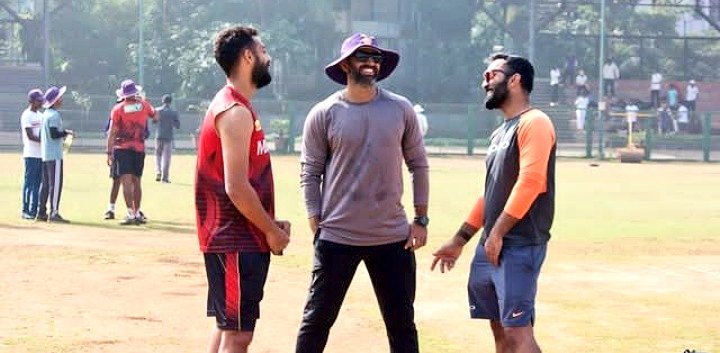 A funny chat between Abhishek Nayar, Varun CV and DK at the KKR Academy.