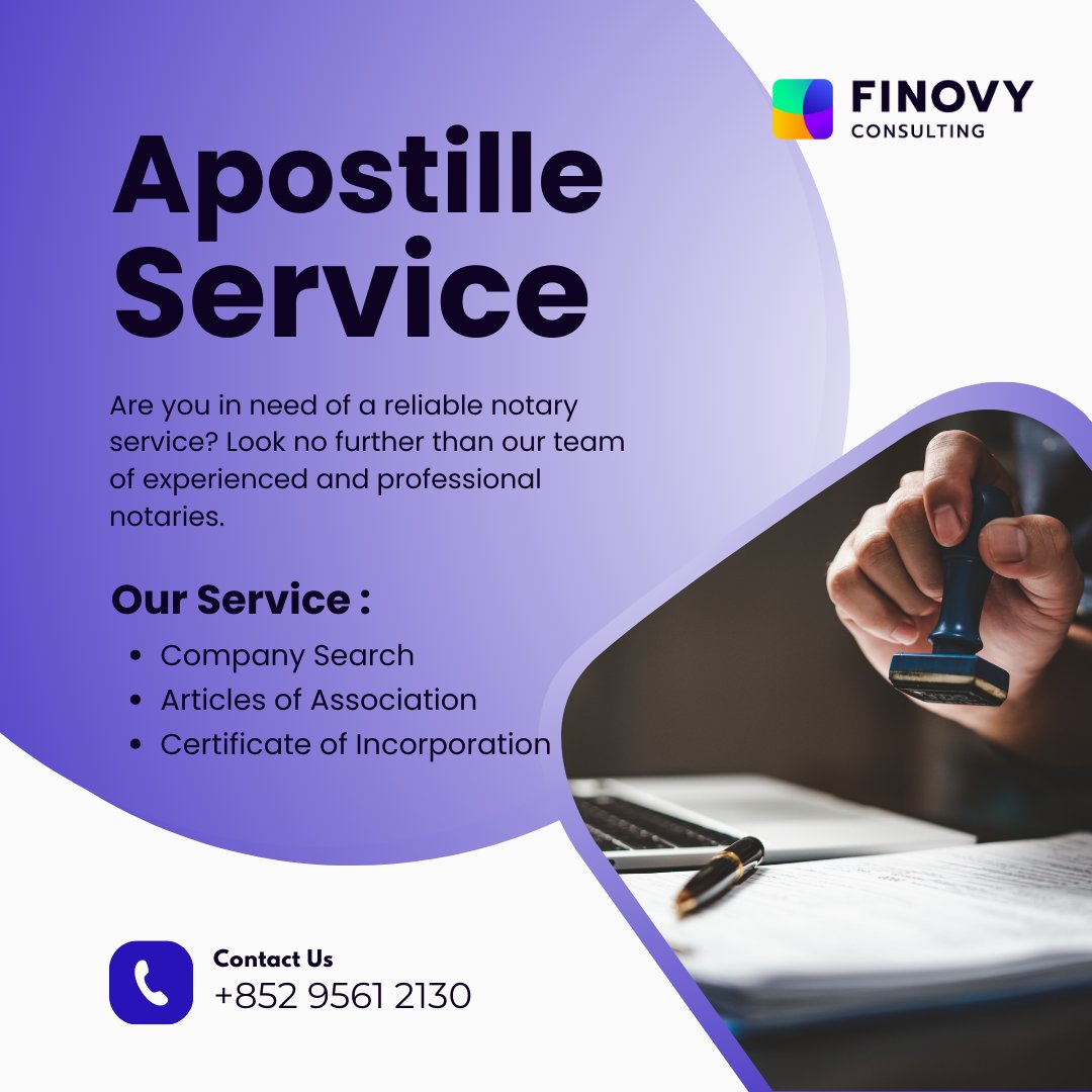 finovyconsult's tweet image. 📝Need to get your important documents notarized? Don&apos;t wait any longer; let us handle your notary needs today!

WhatsApp: +852 95612130

#NotaryPublic #NotaryService #documentsnotarized #attestation #ArticleofAssociation #CertificateofIncorporation #Internationallegalization