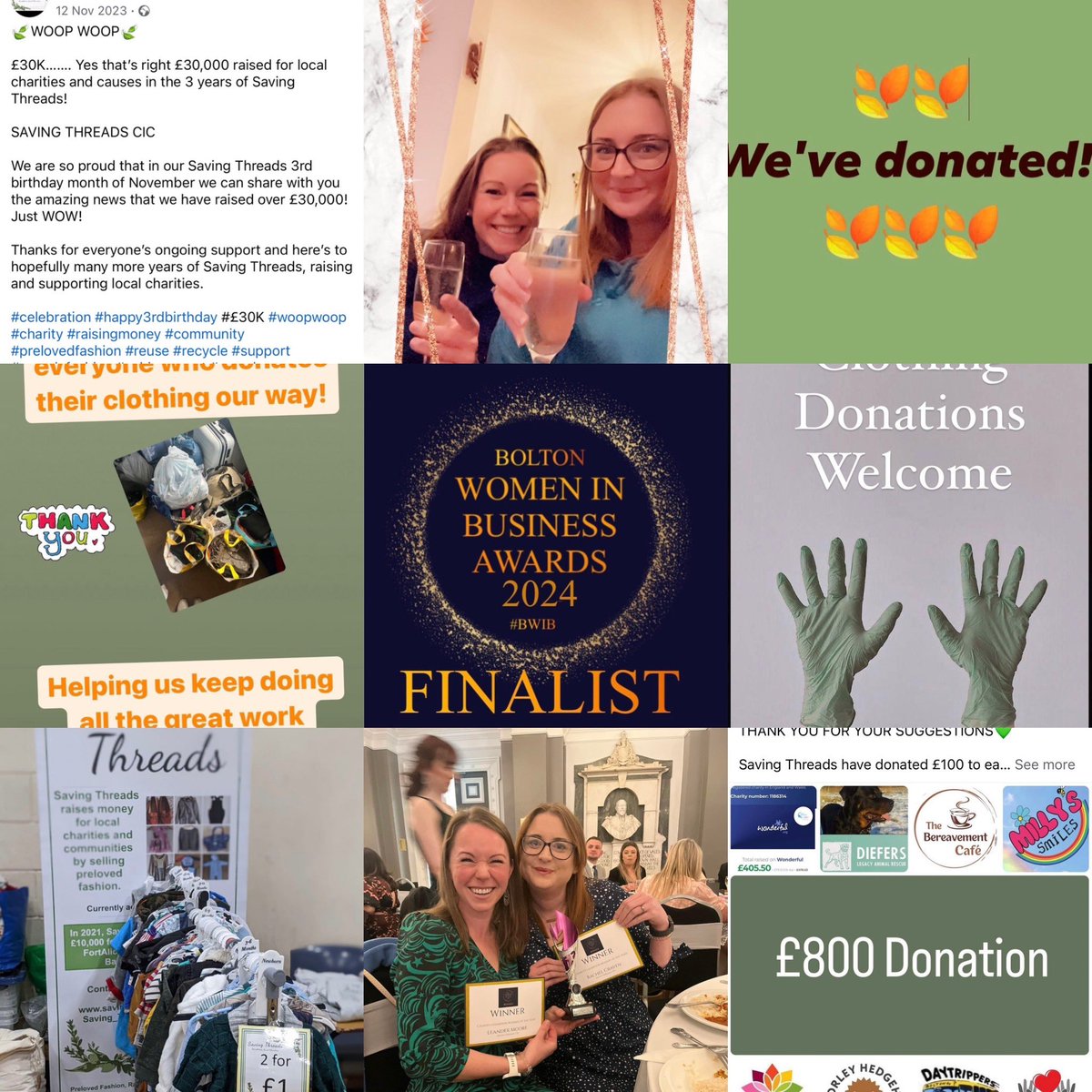 savingthreads11's tweet image. So most of our updates take place over on Facebook and Instagram but here’s a quick summary from 2023 😊 #Charity #preloved #raisingmoney #bolton #updates #over30Kraised
