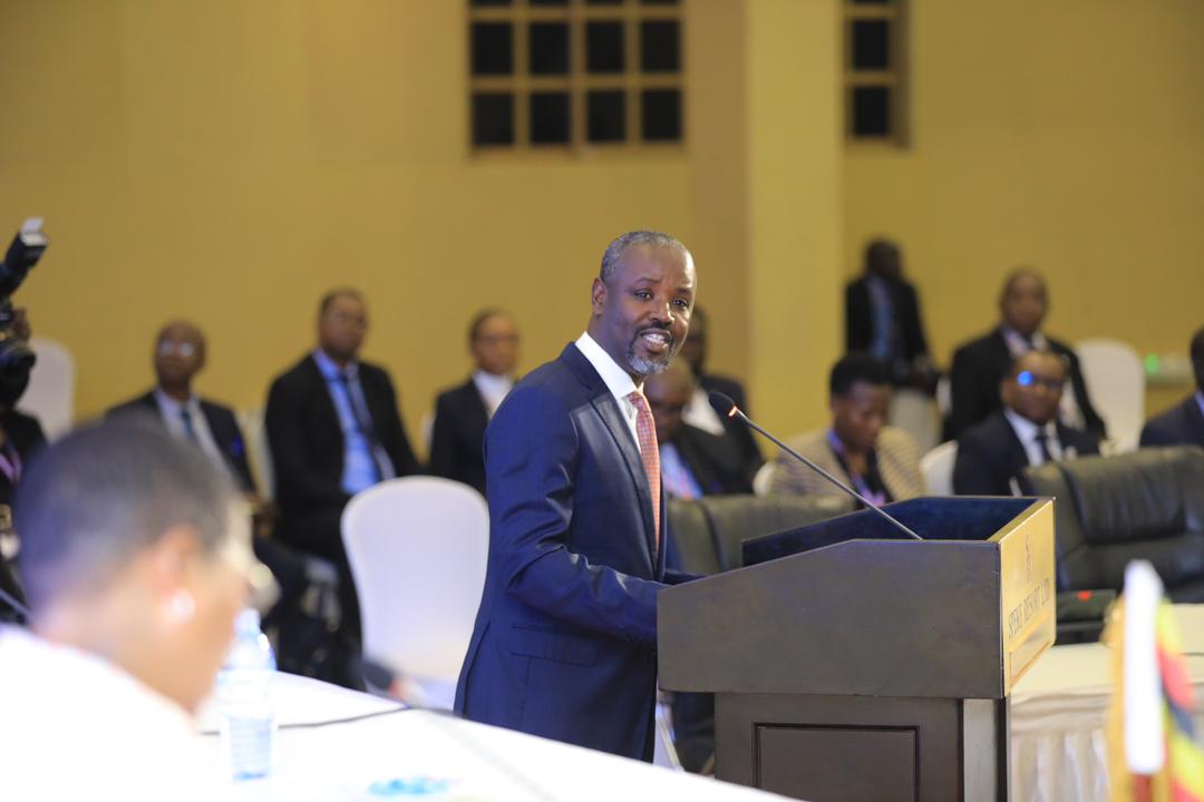 Deputy Speaker, @Thomas_Tayebwa, who is also the Vice Chairperson of the #CSPOC2024 Standing Committee spoke to the delegation of Speakers & Presiding Officers on Parliamentarians’ welfare and wellness issues.