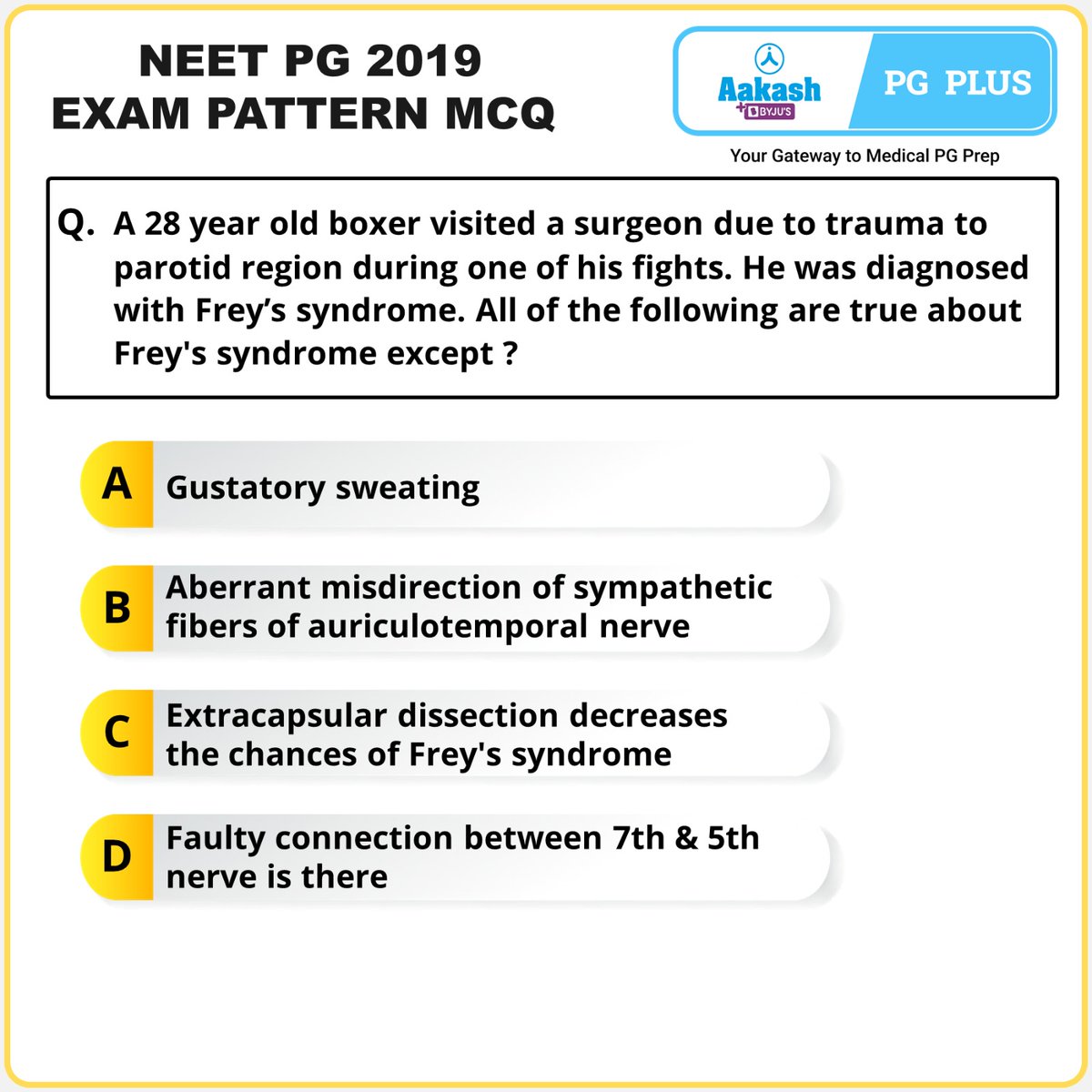 Must Know MCQ from NEET PG 2019.

Do write your answers in the comment section. Are you NEET PG, INI CET, FMGE & NExT ready? Answer and explanation to be posted at 6:00 pm.

aakash.ac.in/pgplus/getapp
.
.
.
#aakashinstitute #aakashbyjus #neetpg2024 #inicet #neetpg #neetpgpreparation