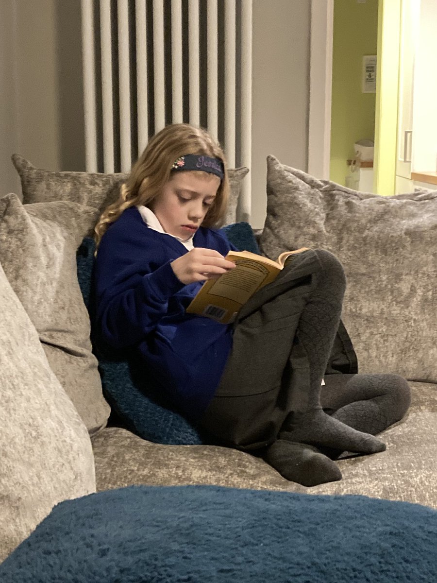 Bit of extra reading whilst waiting for Daddy this morning! @DeltaNorbridge @penguinclass5