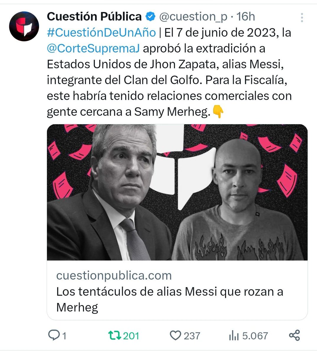 IRMO_DE_JESUX's tweet photo. Los señores #Merheg han tenido vínculos con #Macaco, recibieron dineros del #Ocad_Paz, han tenido vínculos mafiosos con el #ClanDelGolfo, los cuales le retribuyen su inversión con votos en el #Uraba y la @CorteSupremaJ nada que lo llama a juicio!! https://t.co/16T3XheavG