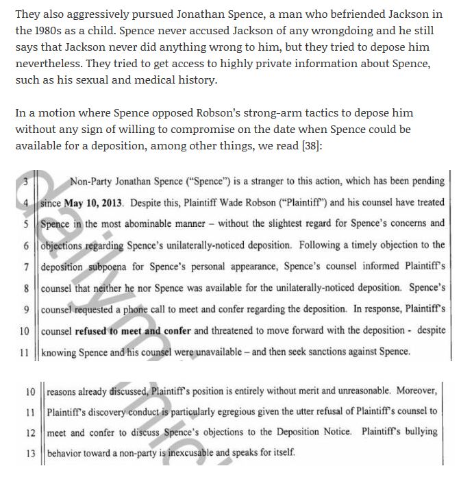 IidentifyasBelt's tweet photo. @fcknlisa @wenn_idk And FYI Jonathan Spence is helping to clear Jackson's name. Jonathan and his elderly mother  got harassed for year by Wade and James lawyers because no one would join their cash grab. So much so their lawyers got fined for it. https://t.co/BrIzhSMhsf