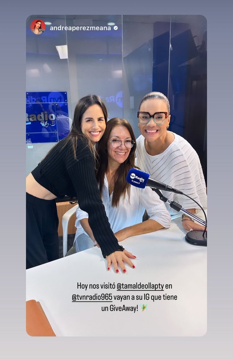 Hoy en TVN Radio , CAE LA TARDE, con <a href="/andreapmeana/">Andrea Pérez Meana</a> y <a href="/Rosalma/">Rosalma Barria.</a> hablando de @tamaldeollapty🧡