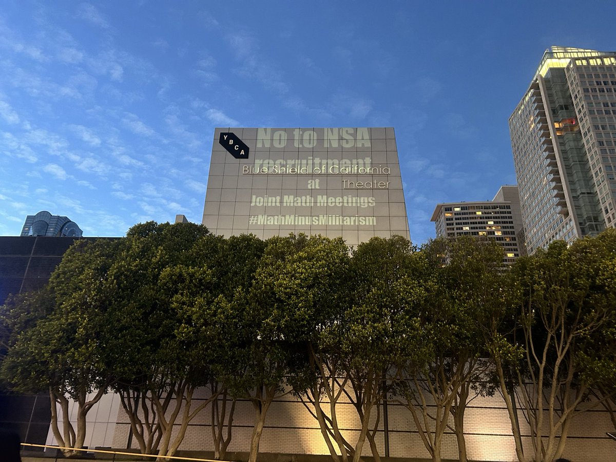 We say no to NSA recruitment at #JMM2024 and beyond. #MathMinusMilitarism