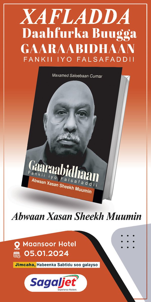 halabuur's tweet photo. Hargeysa: Caawa iyo daahfurka buugga #Gaaraabidhaan. Yaan loo kala hadhin. https://t.co/T87wOFDs7P
