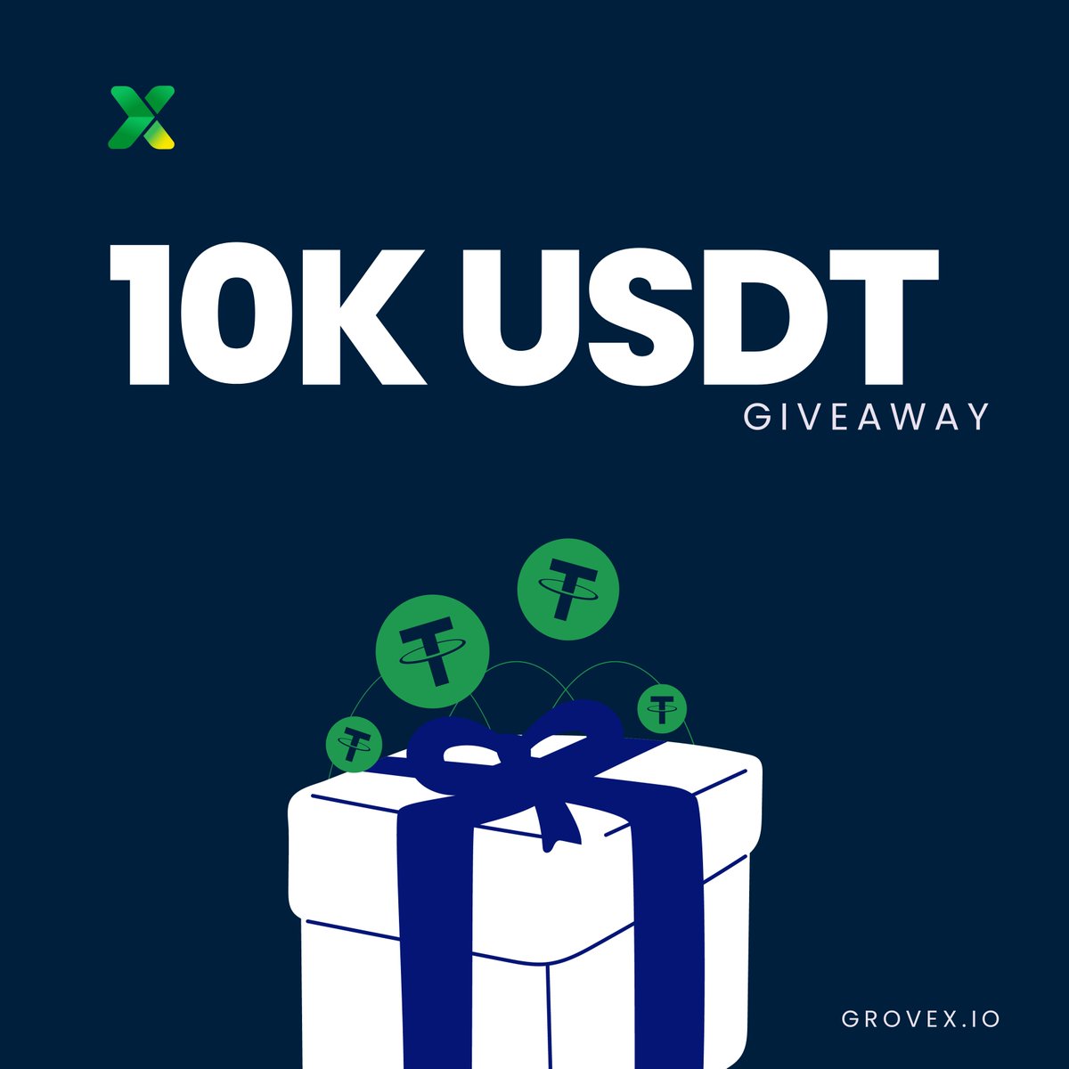 GroveXchange's tweet photo. ✨GroveX New Year Promo Reminder!✨

$10,000 USDT is up for grabs in our New Year Promo. If you haven't entered yet, here's how you can participate:

1. Register at https://t.co/LVQxlV8eAd.
2. Follow @GroveXchange and @GroveToken on Twitter.
3. Repost with the hashtags #GroveCoin, #GroveX, and the last three digits of your UID.
4. Tag 3 friends in your post with #GroveCoinToTop50.

NOTE: The winner will be announced by the end of January 2024 on Twitter; the winner must reach out to @GroveToken  with his full UID, and the prize will be transferred there.   

T&C: USDT must be used to trade or hold within GroveX for six months before withdrawal is allowed.   No KYC required