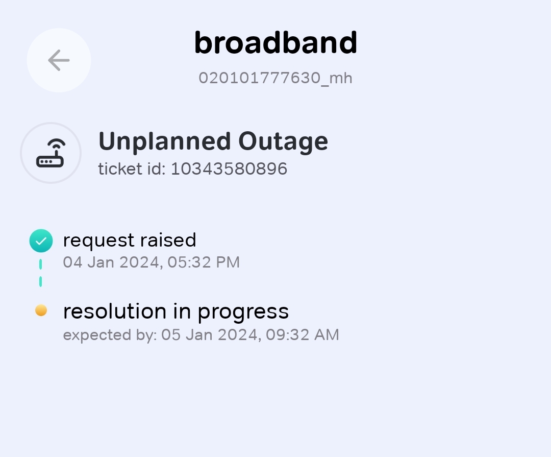 prasadluley's tweet photo. #Airtel @airtelindia @Airtel_Presence 
Airtel Broad Band Service outage from last 15 hours.. No confirmation when it will resume.. The ETA changing every time. Not expected this considering people are working from home!!? https://t.co/SzIBlh3BcW