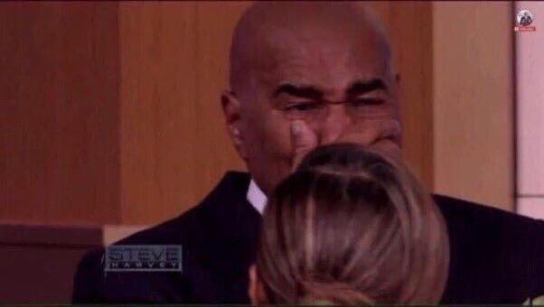 darkredcorvette's tweet photo. Steve Harvey now that we know it was a wig #KattWilliams https://t.co/id9OElPL3h