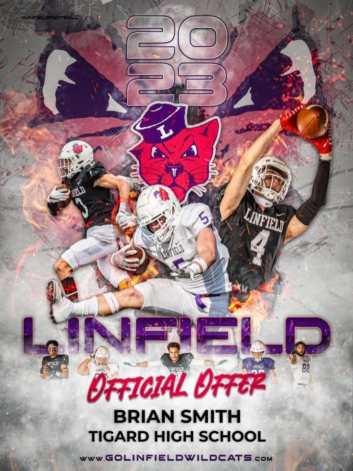 brian44smith's tweet photo. blessed with the opportunity to play at the next level at @LinfieldFB ! @coachbelliott @TigerNationFB @WellsCaleb51 @BrandonHuffman @B12PFootball https://t.co/IHHmnSviCM