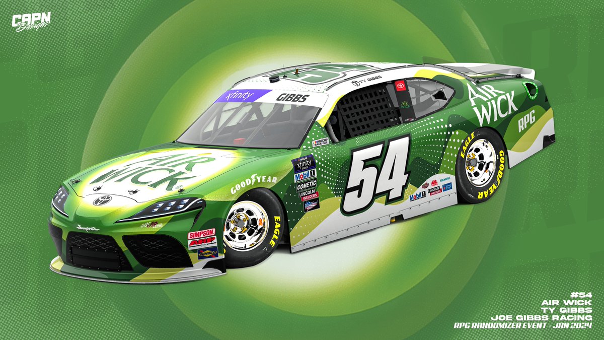 Capn_Designs's tweet photo. Whipped up this random idea from a randomizer event we're doing in @RPGDiscord this month! 

@TyGibbs 
@airwickus 
@JoeGibbsRacing 

#RPGRandomizer | #TyGibbs | #AirWick | #JoeGibbs | #NASCAR | #Concept | #PaintEvent | #Design https://t.co/ynGMUz2FOp