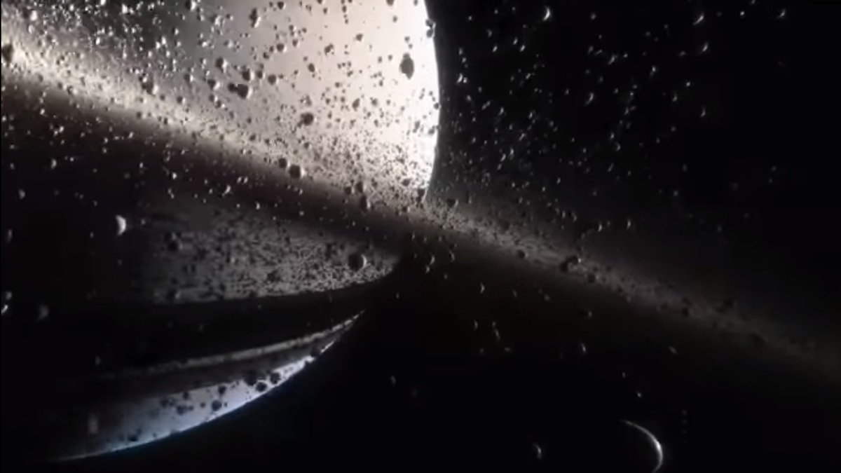 James_Hawke1's tweet photo. #FictionScience
Get wise to fake space "pop science" propaganda online.
Bold claims, thrills, and fears from a totally fake science perspective. Always good for mind control.
Lower image shows a REAL telescope picture of Saturn as it is, and the best we can get. Nobody knows what it is. It's a light in the sky.