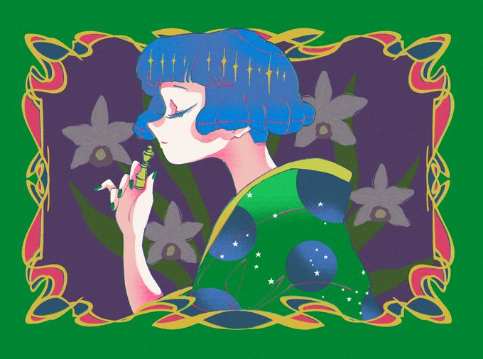 「flower green nails」 illustration images(Latest)