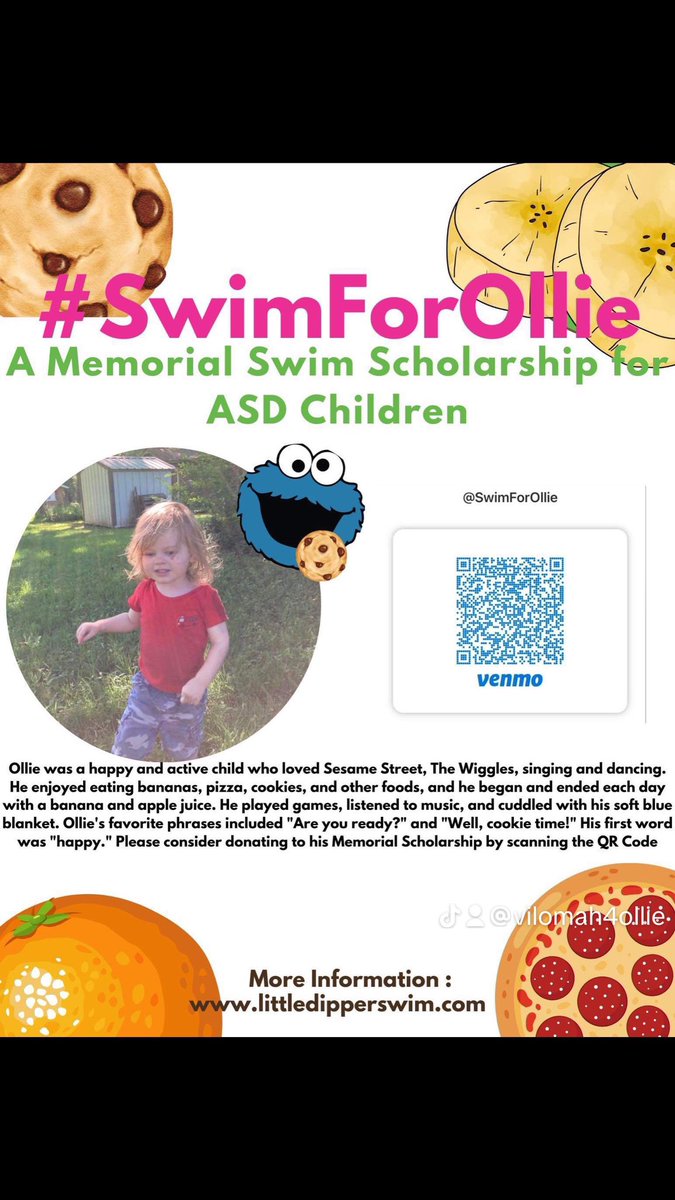 JessStillWrites's tweet photo. The #SwimForOllie Memorial Scholarship for Children with #ASD gifts FREE #survivalswimming lessons for autistic children. Donate today. You could save a life like Ollie’s. #childloss https://t.co/rx7LYYvFJC