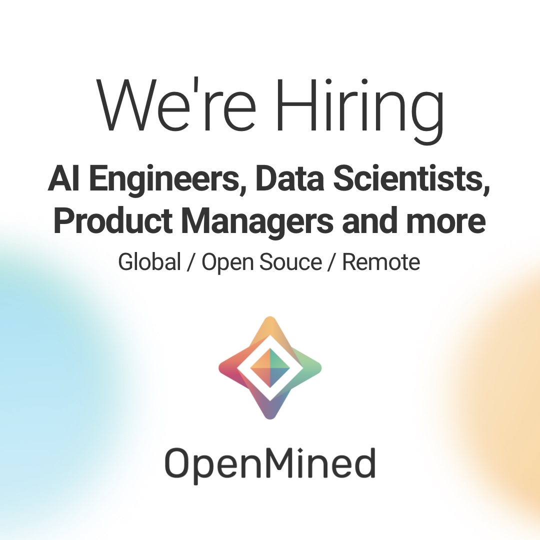 🌎 Global talent wanted!

<a href="/openminedorg/">OpenMined</a> seeks experienced Software Engineers, Data Scientists, Product Managers, Policy Experts and more for high-impact #AI projects.

Work from anywhere, contribute to #opensource, and democratize AI access.

Join Now!
openmined.org/#/careers?ad=x…