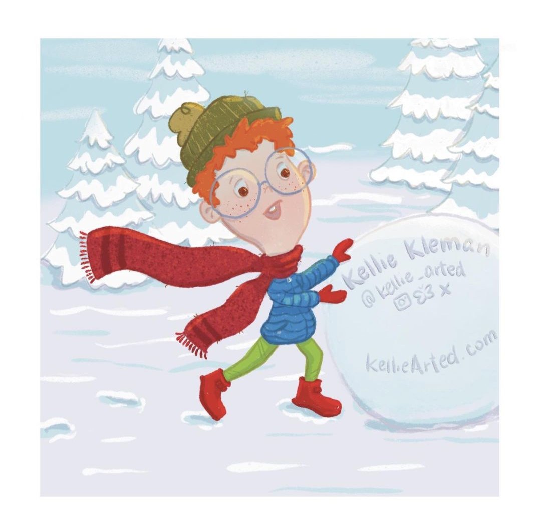 Happy New Year #KidLitArtPostcard ! 
I'm a writer/illustrator currently creating snowy scenes while waiting for snow in NW Ohio.
Currently seeking representation.
Link in bio.
#kidlit #kidlitart #picturebooks