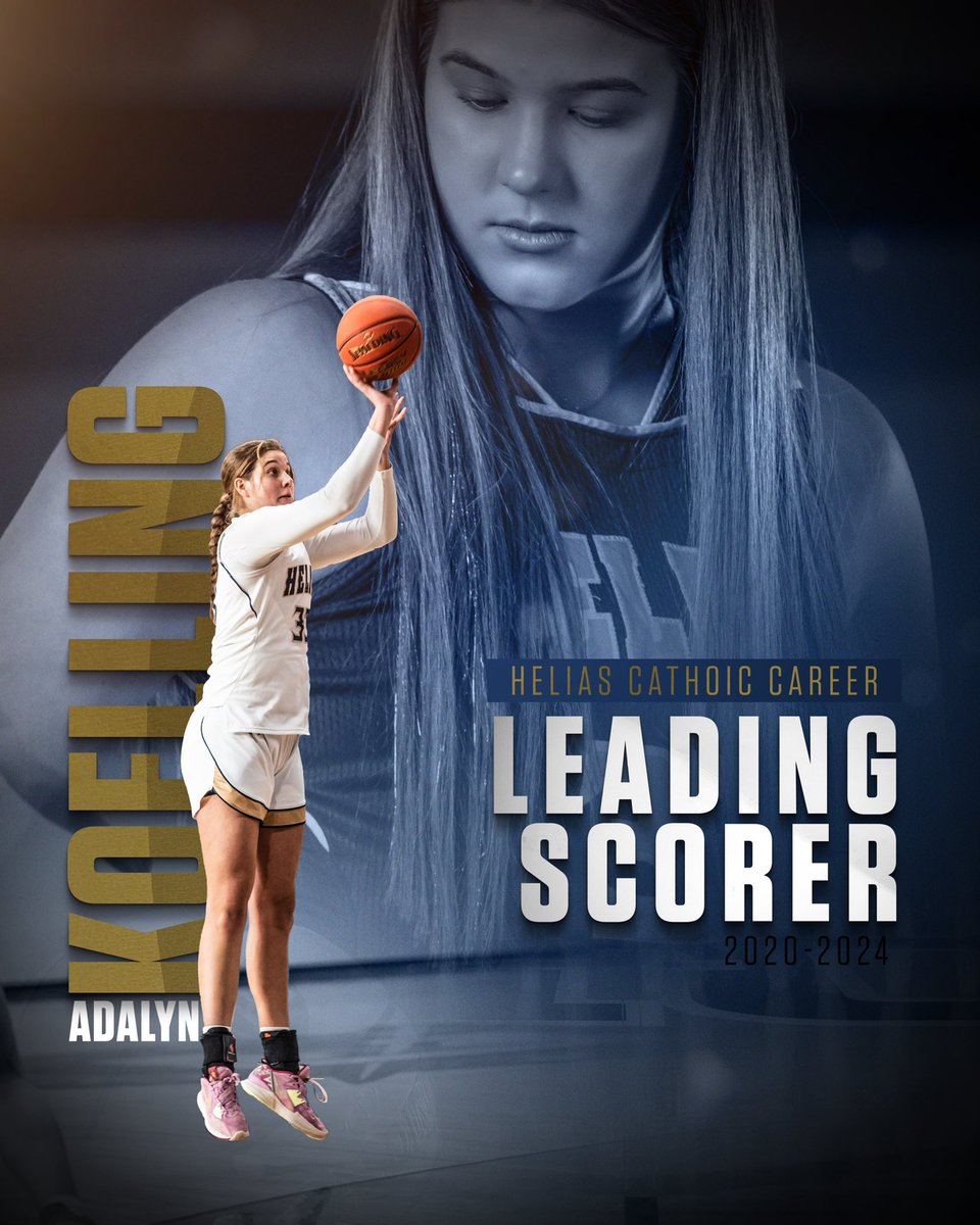 HeliasWBB's tweet photo. 🏀🚨RECORD BREAKER🚨🏀Congratulations goes out to @AdalynKoelling for breaking the Helias Lady Crusader All-Time Career Scoring record. Ada has scored 1,325 points in her career surpassing the previous record held by Lindsey Schlup of 1,320. @NTsports @RodKRCG13 @NathalieABC17 https://t.co/sZFJpGQ4AB